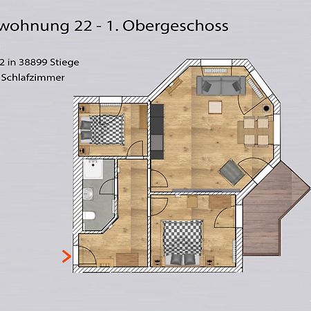 Auszeit-Im-Harz Haus 5 Wohnung 22 Stiege Buitenkant foto